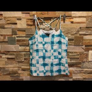 A/X Armani Exchange Blue and White Camisole